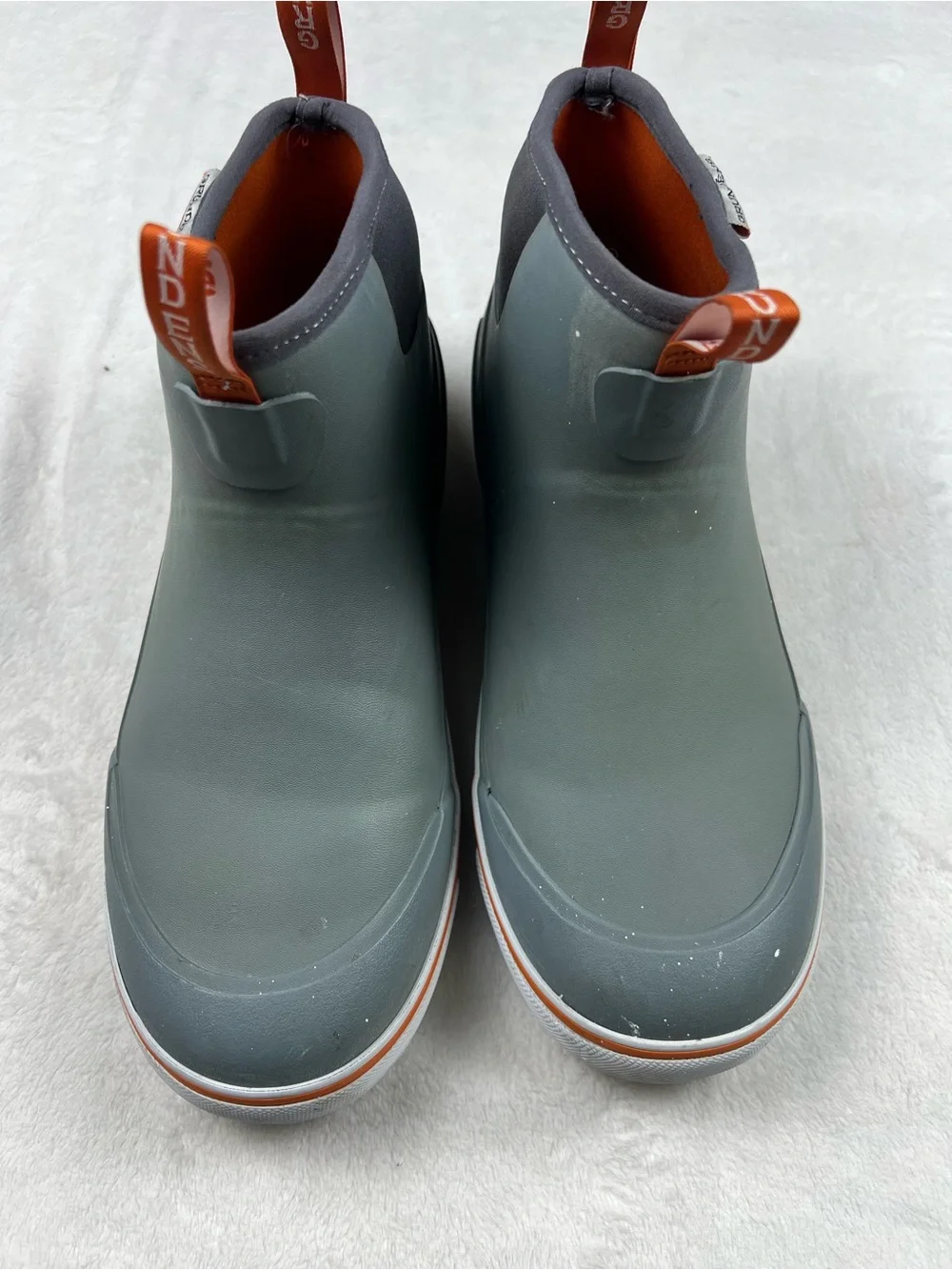 Grundens Deck-Boss Ankle Boot Men’s 10 Monument Grey Waterproof Rubber 60008-030